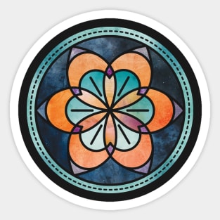 Stained Glass Geometry #4 - Bloom Sticker